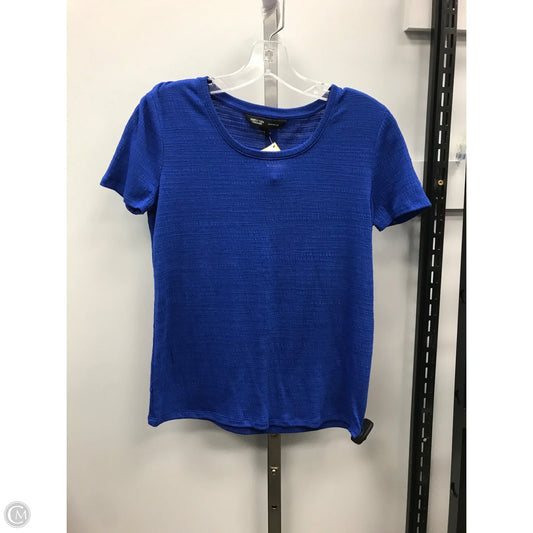 Top Short Sleeve By Simply Vera In Blue, Size: Xs