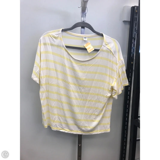 Top Short Sleeve By Old Navy In Striped Pattern, Size: M