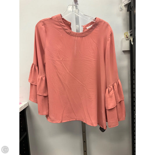 Top 3/4 Sleeve By Violet And Claire In Peach, Size: M
