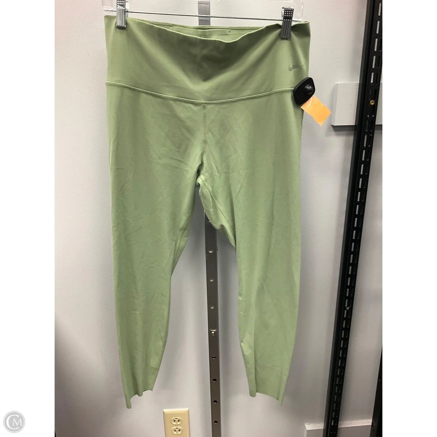 Athletic Leggings By Nike Apparel In Green, Size: Xl