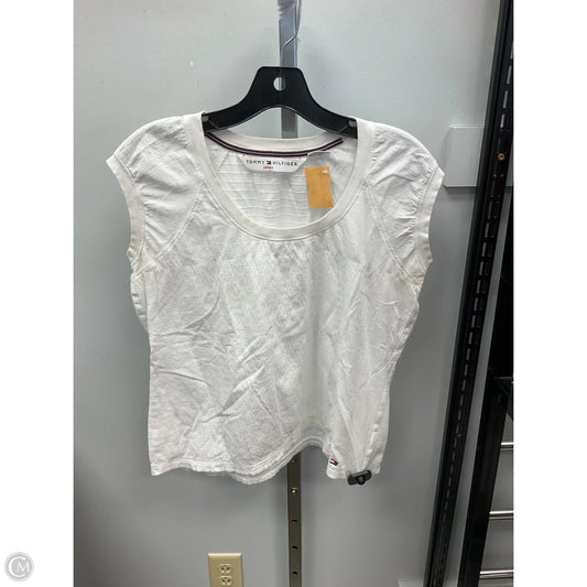 Top Short Sleeve By Tommy Hilfiger In White, Size: M
