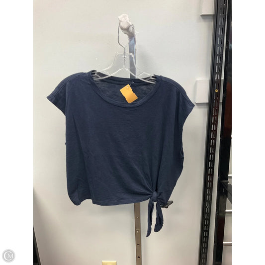 Top Short Sleeve By Banana Republic In Navy, Size: M