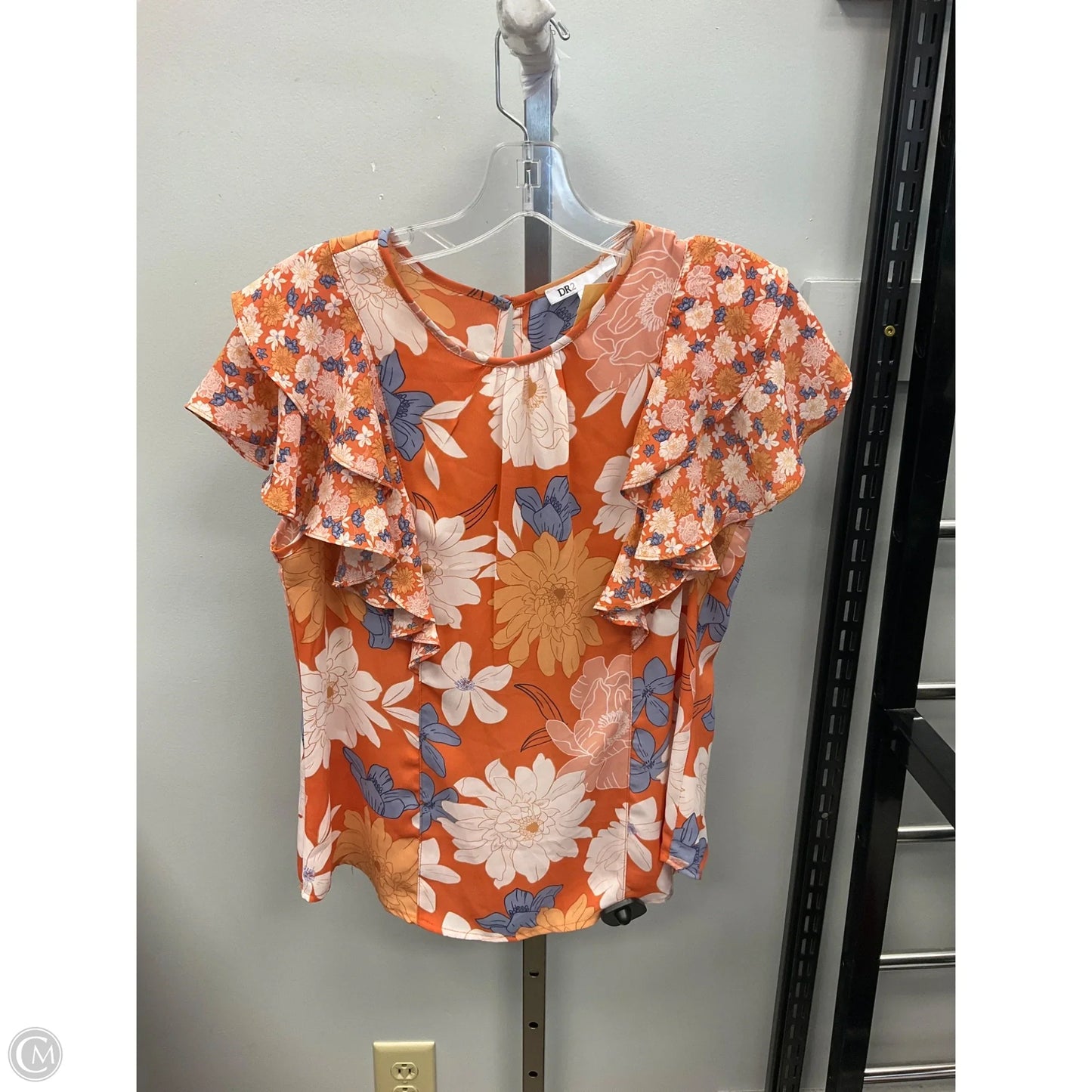 Top Short Sleeve By Dr2 In Orange, Size: S