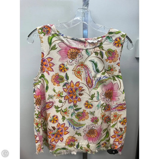 Top Sleeveless By Liverpool In Floral Print, Size: S