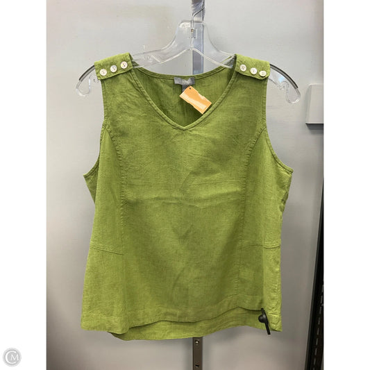 Top Sleeveless By Habitat In Green, Size: S
