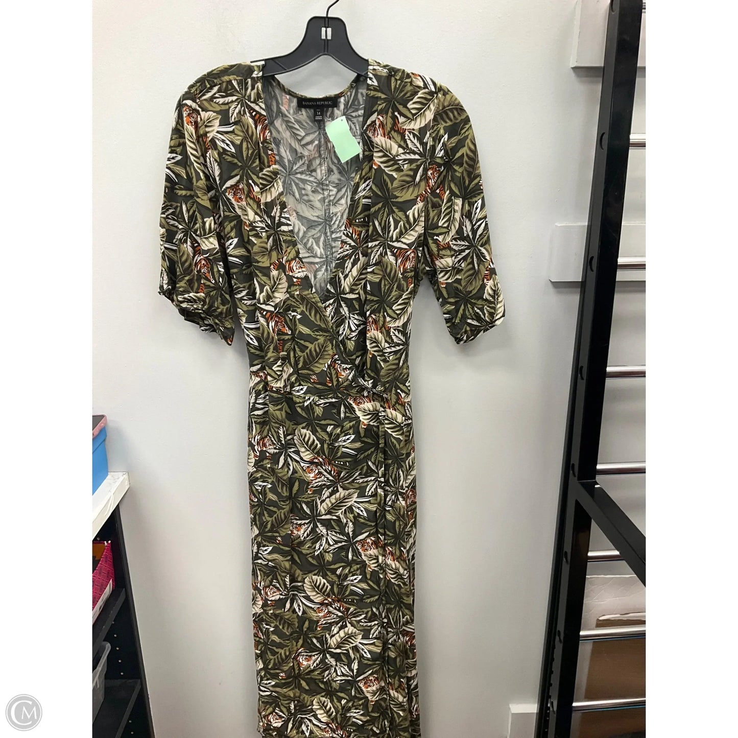 Dress Casual Maxi By Banana Republic In Tropical Print, Size: 14