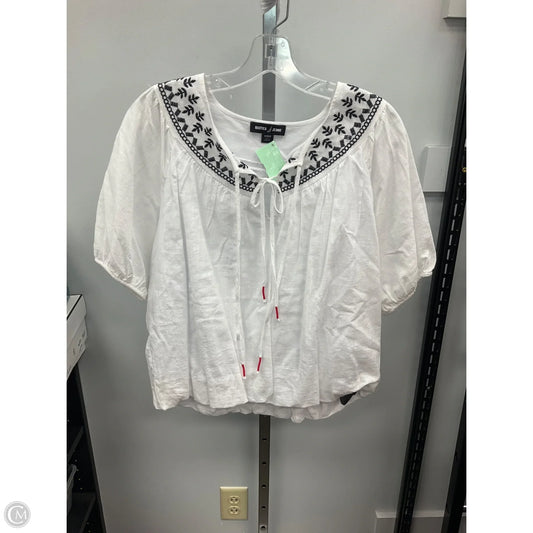 Top Short Sleeve By Nautica In White, Size: S