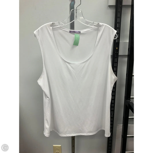 Top Sleeveless By Clothes Mentor In White, Size: 2x