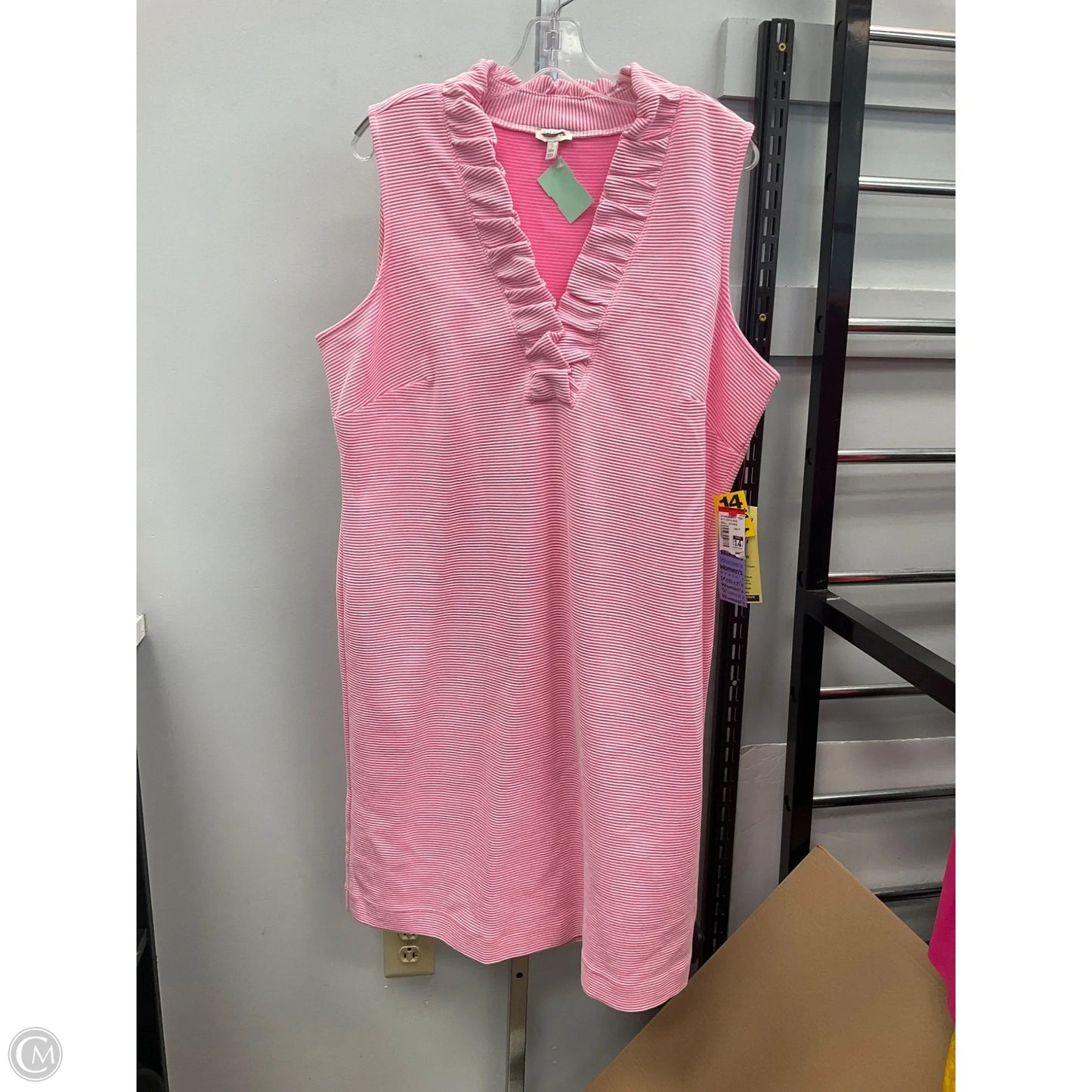 Dress Casual Short By Talbots In Pink & White, Size: 14