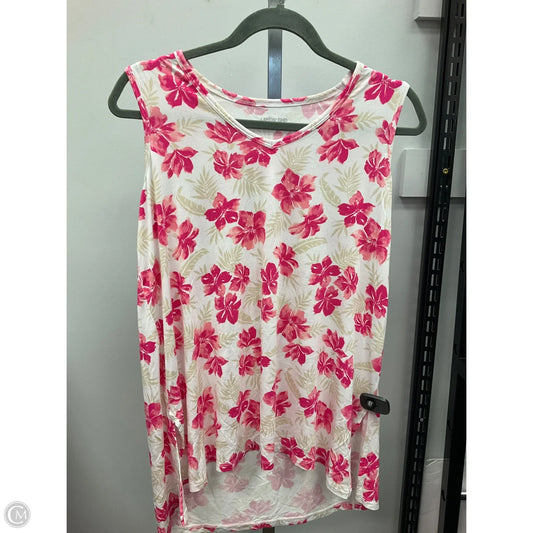 Top Sleeveless By Lands End In Floral Print, Size: S