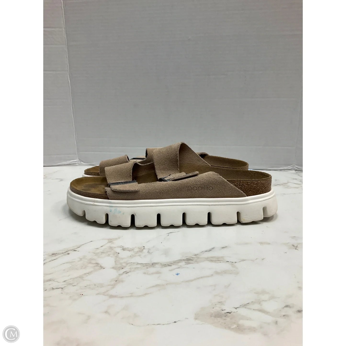 Sandals Heels Platform By Cmc In Tan, Size: 9