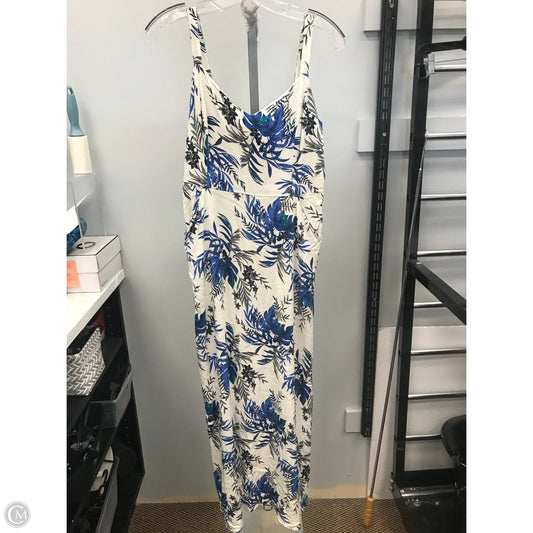 Dress Casual Maxi By 41 Hawthorn In Blue & White, Size: L