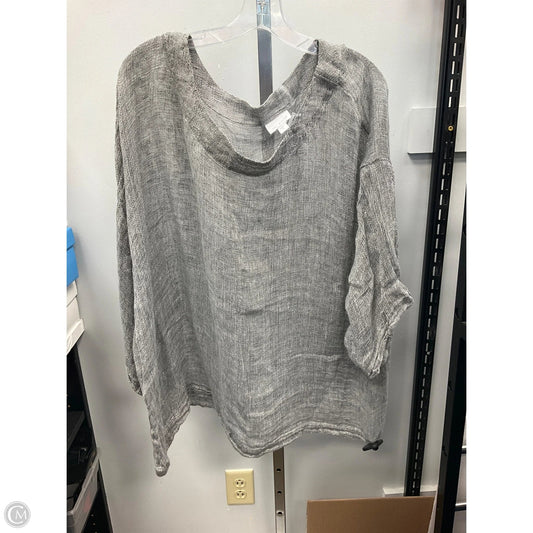 Top Short Sleeve By Pure Jill In Grey, Size: Xl