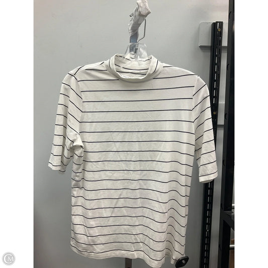 Top Short Sleeve By Banana Republic In Striped Pattern, Size: M