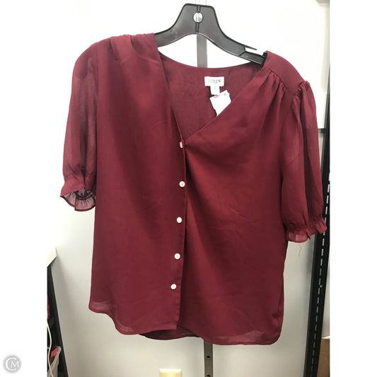 Top Short Sleeve By J. Crew In Maroon, Size: S