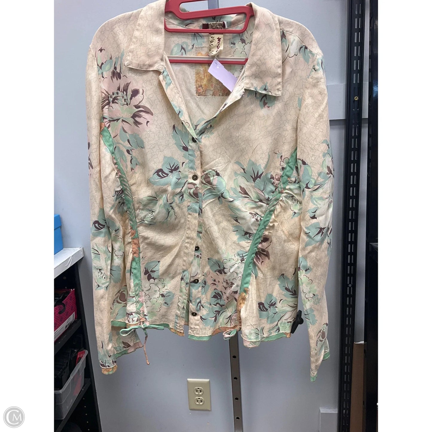 Top Long Sleeve By Cmc In Floral Print, Size: Xl