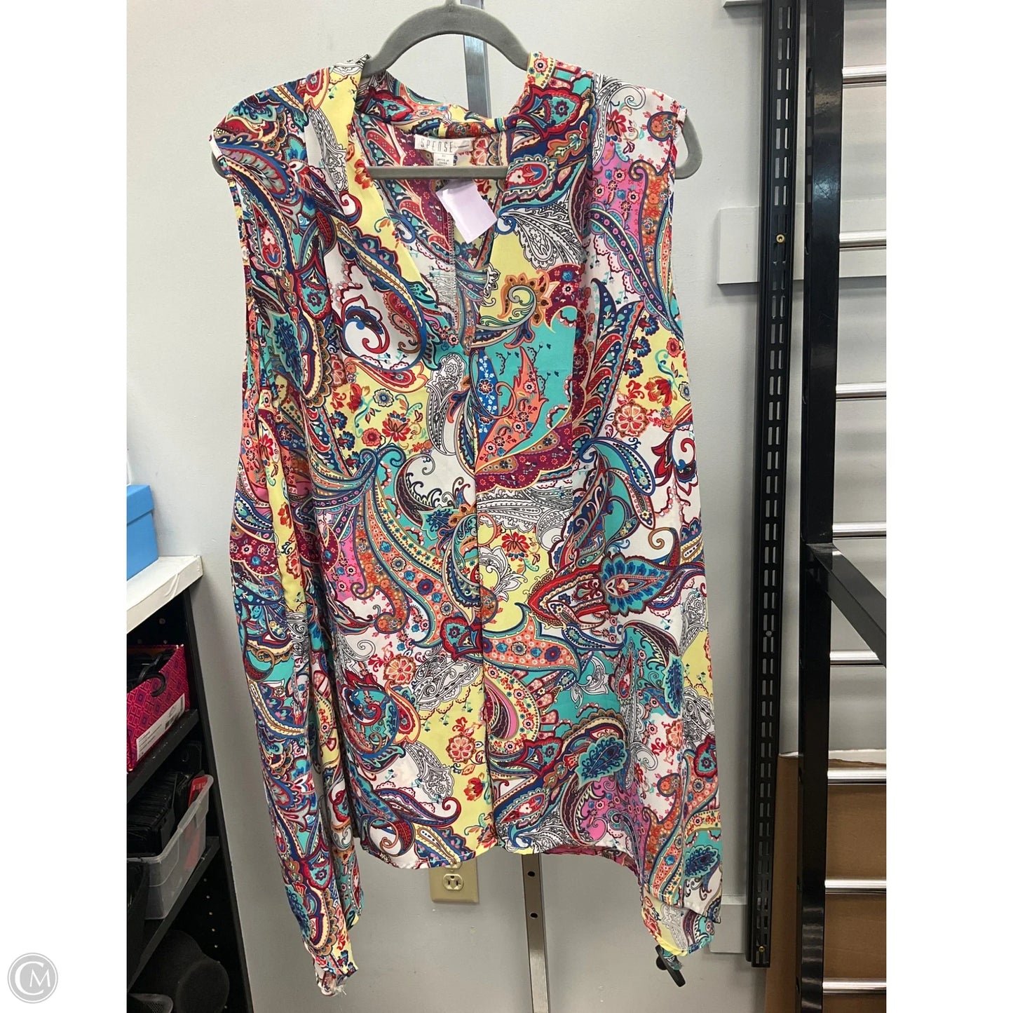 Top Sleeveless By Spense In Paisley Print, Size: 3x
