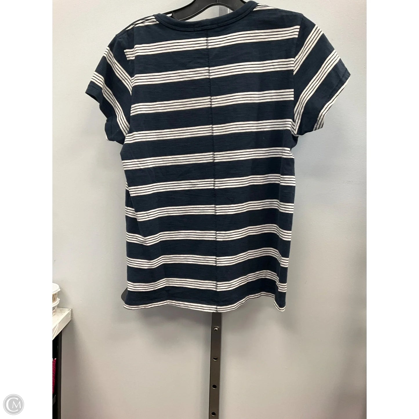 Top Short Sleeve Basic By Rag And Bone In Striped Pattern, Size: M