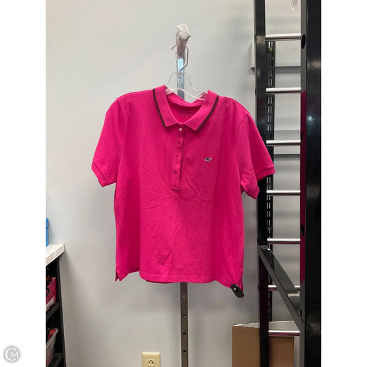 Top Short Sleeve By Vineyard Vines In Pink, Size: L