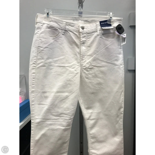 Jeans Straight By Old Navy In White Denim, Size: 14