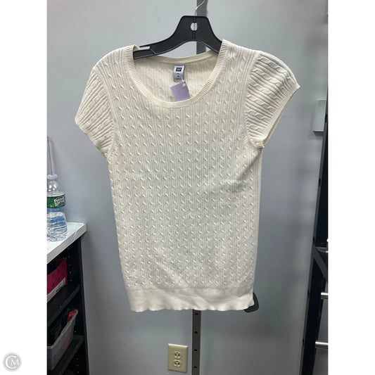 Top Short Sleeve By Gap In Cream, Size: M