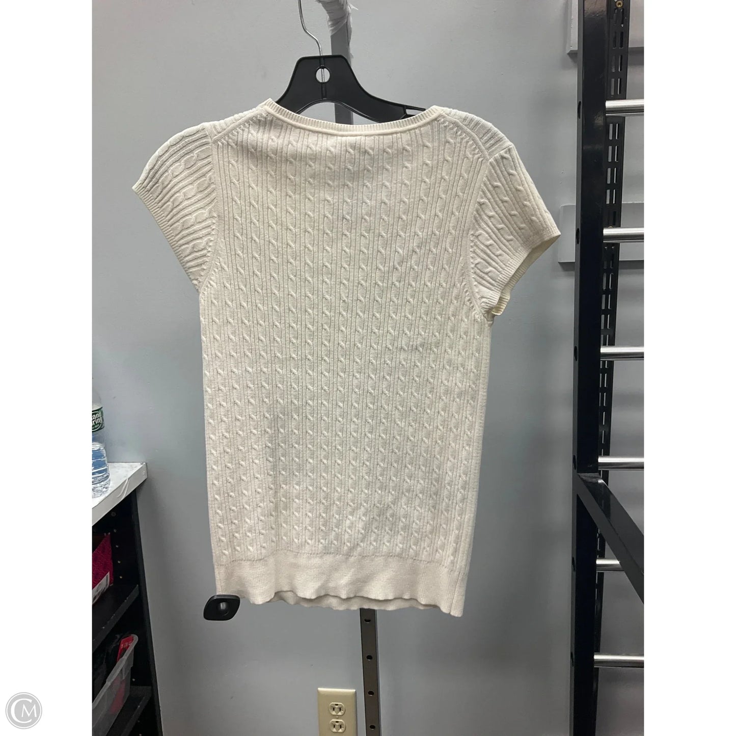 Top Short Sleeve By Gap In Cream, Size: M