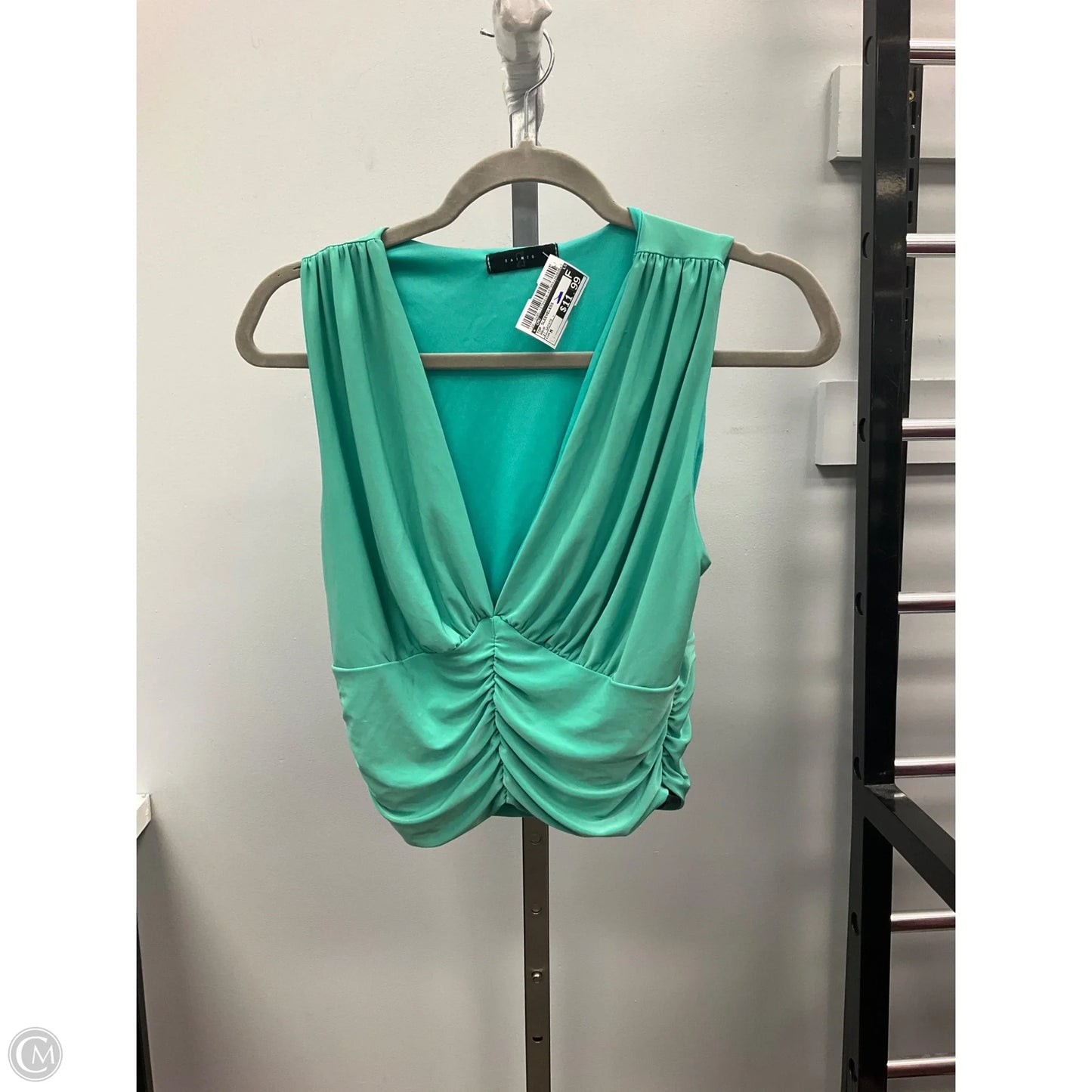 Top Sleeveless By Cmc In Aqua, Size: M