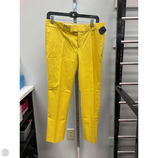 Pants Cropped By Banana Republic In Yellow, Size: 4