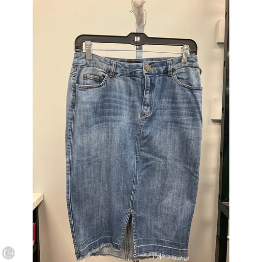 Skirt Midi By Who What Wear In Blue Denim, Size: 2