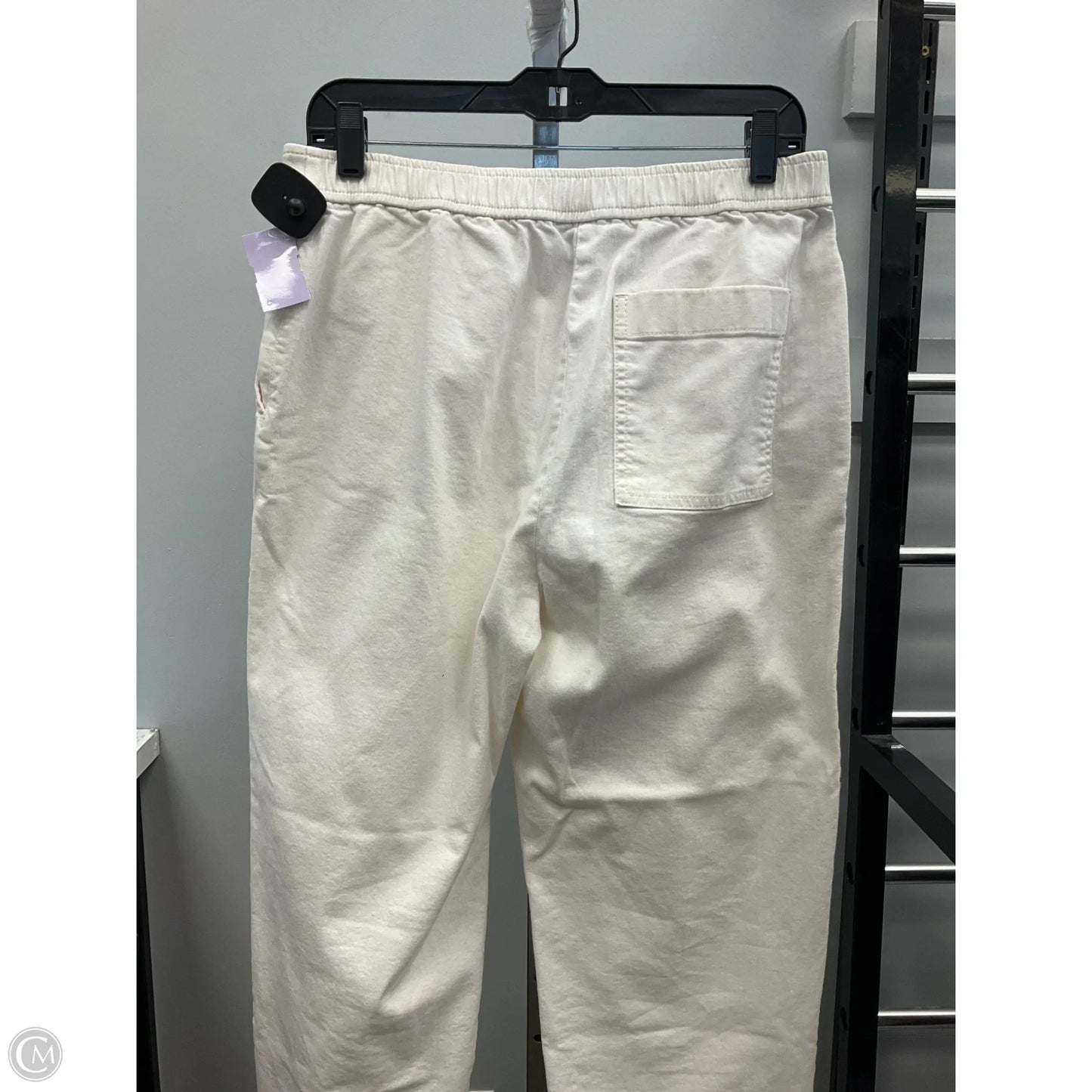 Jeans Wide Leg By Eileen Fisher In Ivory, Size: S
