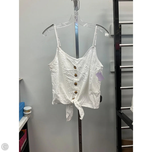 Top Sleeveless By Abercrombie And Fitch In White, Size: L