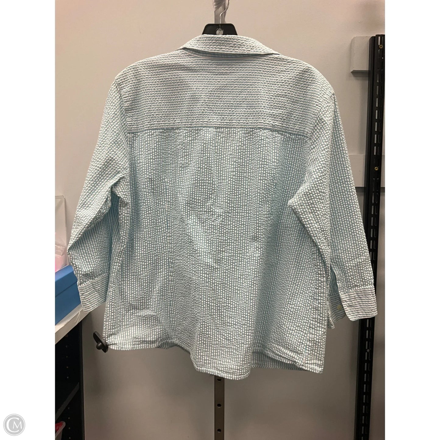Blouse 3/4 Sleeve By L.l. Bean In Striped Pattern, Size: Xl