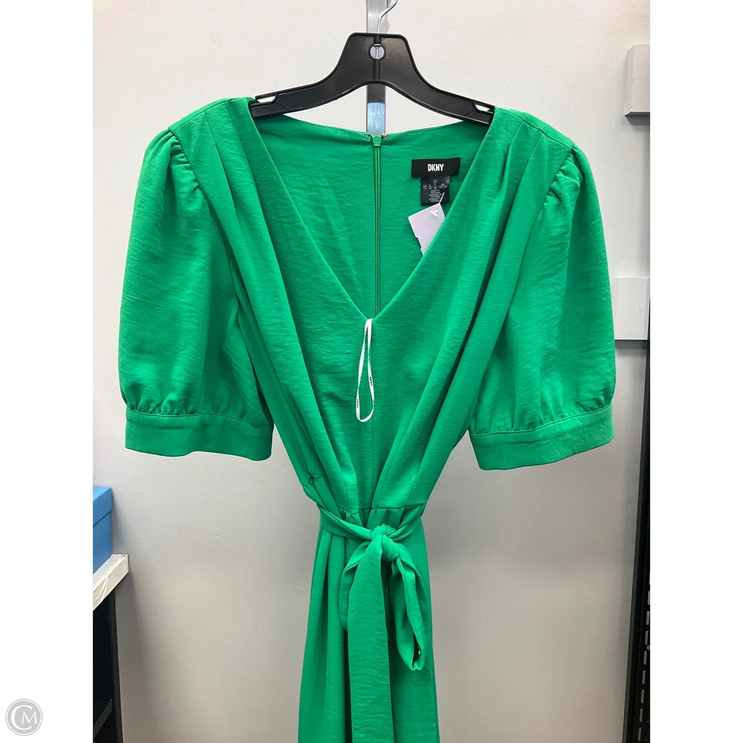 Dress Casual Midi By Dkny In Green, Size: 14