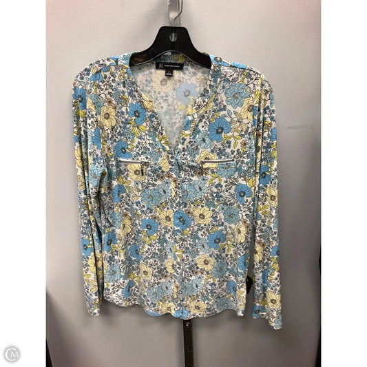 Top Long Sleeve By Inc In Floral Print, Size: S