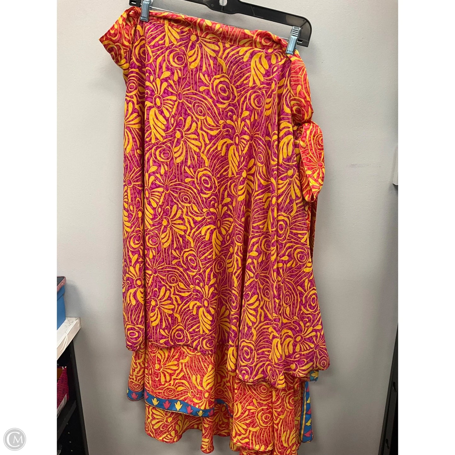Skirt Maxi By Clothes Mentor In Orange & Pink, Size: M
