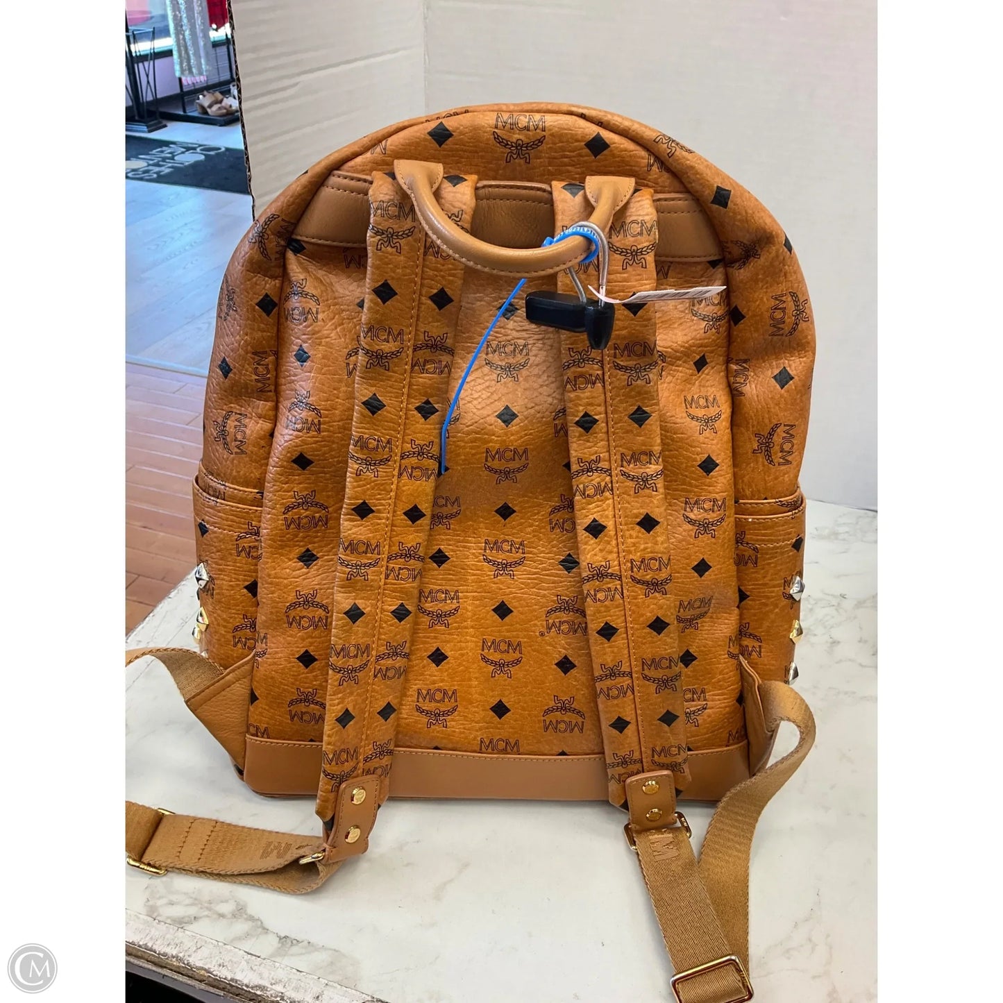 Backpack Luxury Designer By Mcm, Size: Large