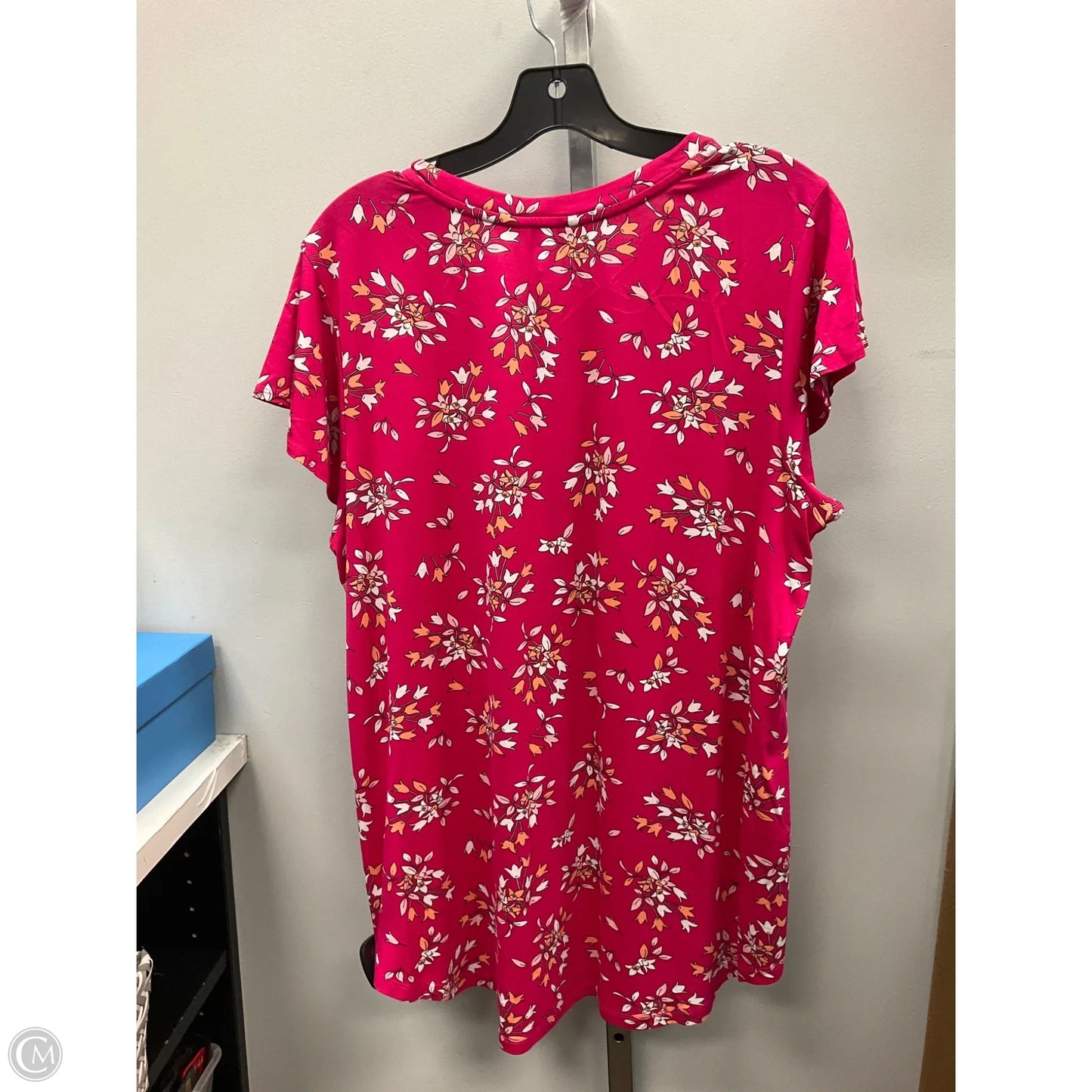 Top Short Sleeve By Liz Claiborne In Pink, Size: Xl