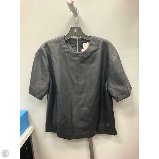 Top Short Sleeve By Calvin Klein In Black, Size: S