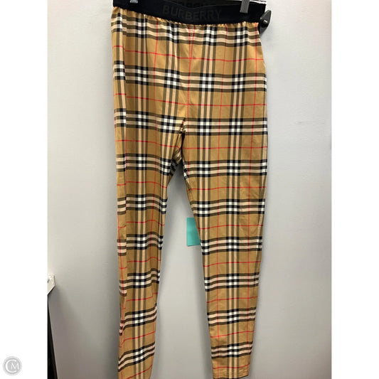 Pants Luxury Designer By Burberry In Plaid Pattern, Size: Xs