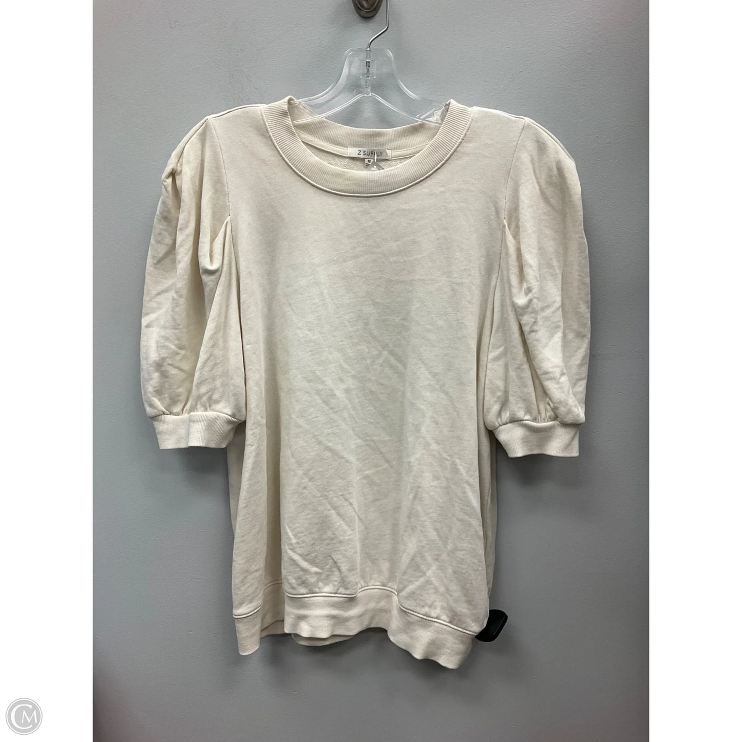 Top Short Sleeve By Z Supply In Beige, Size: M
