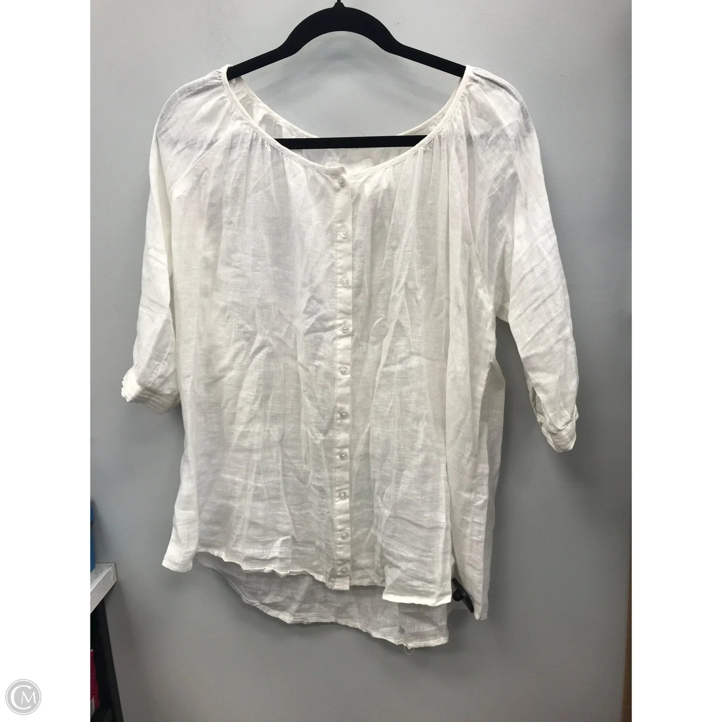 Top Short Sleeve By Cmc In Ivory, Size: Mp