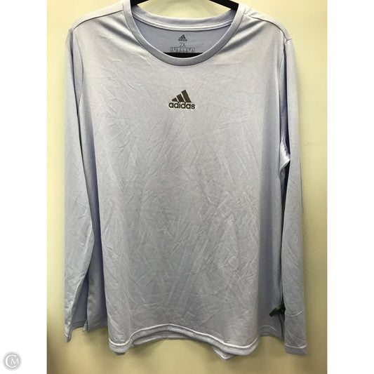 Athletic Top Long Sleeve Crewneck By Adidas In Purple, Size: 2x