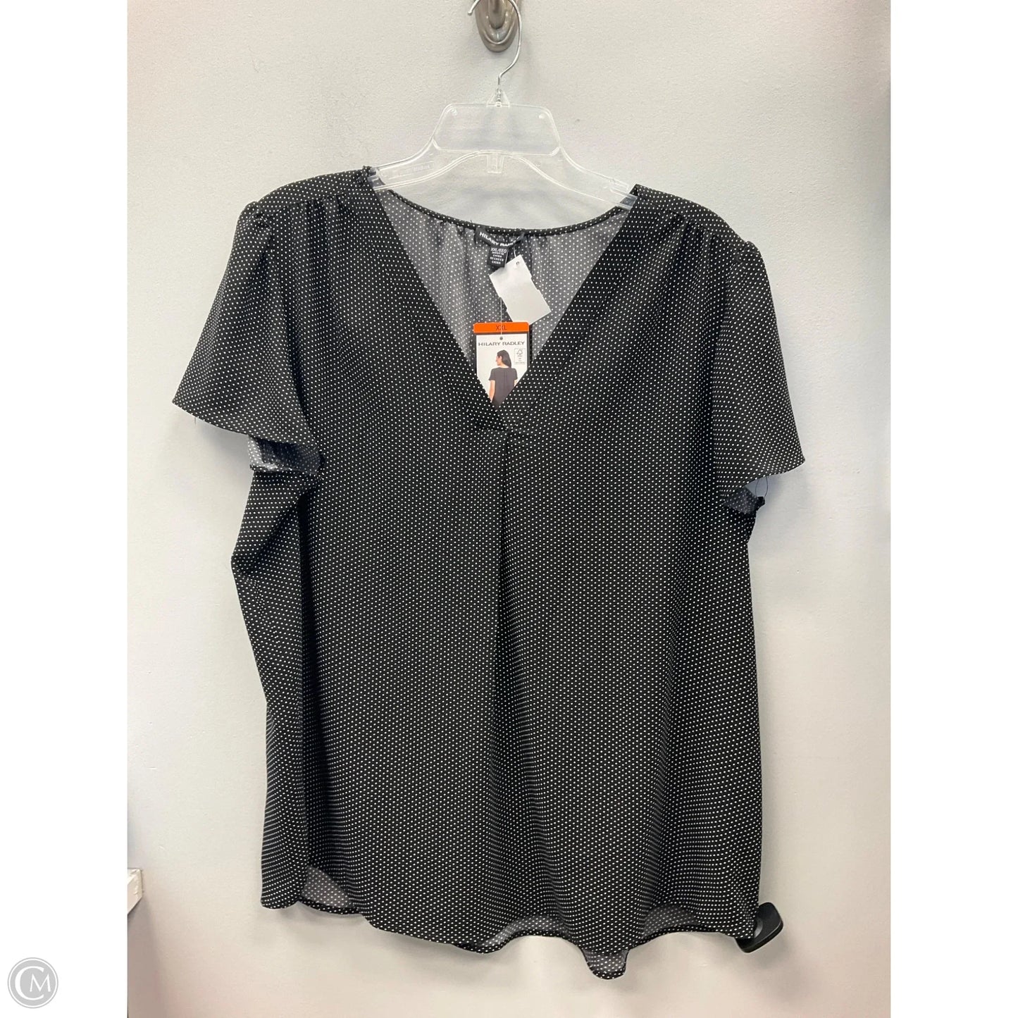 Top Short Sleeve By Hilary Radley In Polkadot Pattern, Size: Xxl