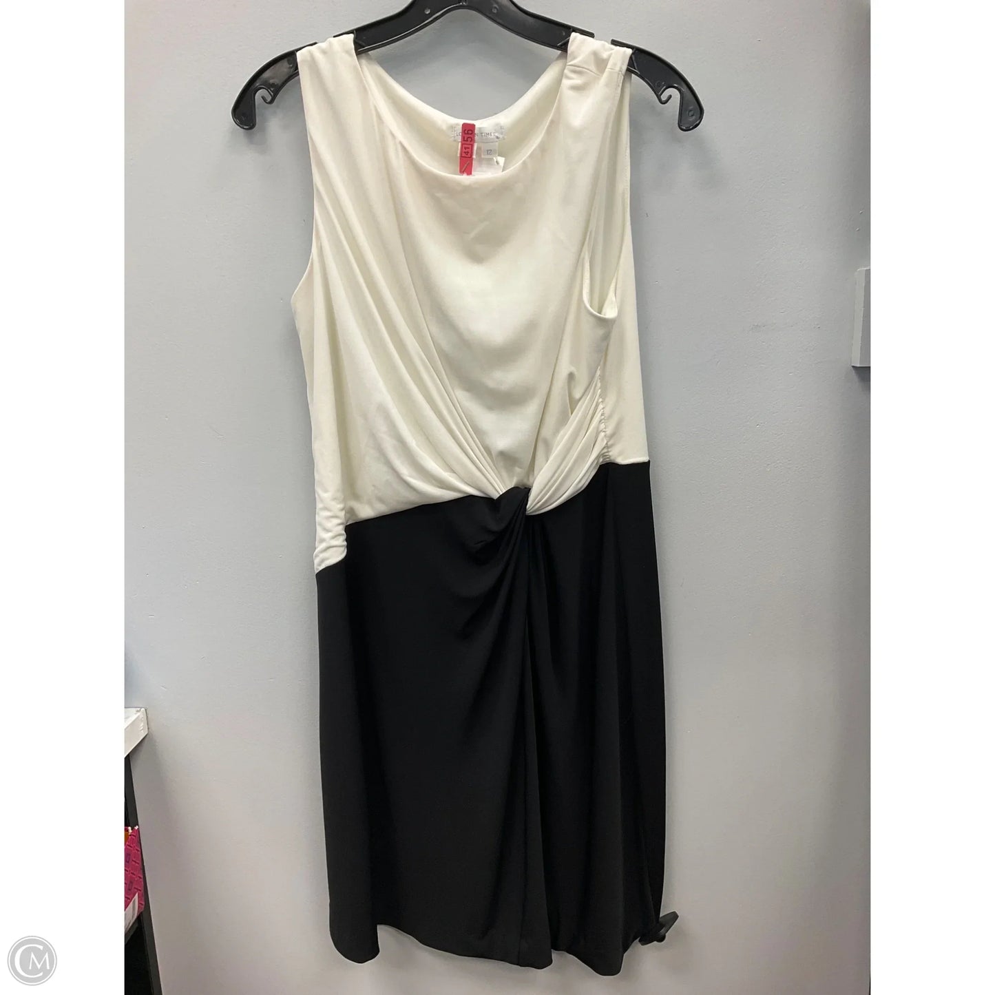 Dress Casual Short By London Times In Black & Cream, Size: 12