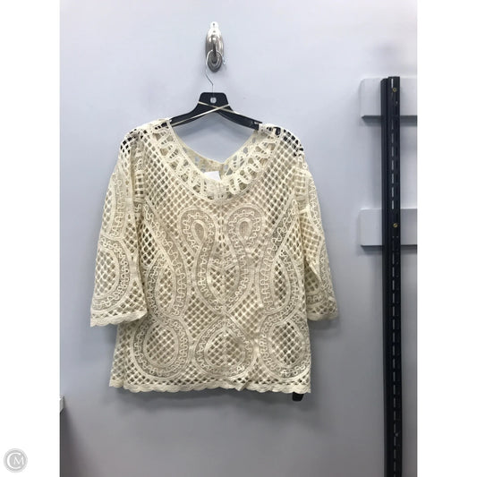 Top 2pc 3/4 Sleeve By Adiva In Animal Print, Size: L