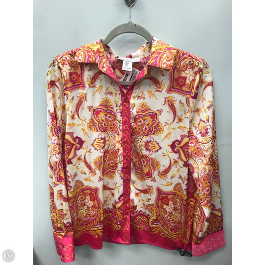 Blouse Long Sleeve By Rachel Zoe In Multi-colored, Size: S