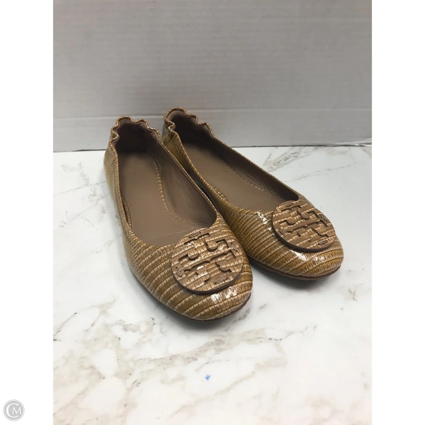 Shoes Designer By Tory Burch In Gold, Size: 8