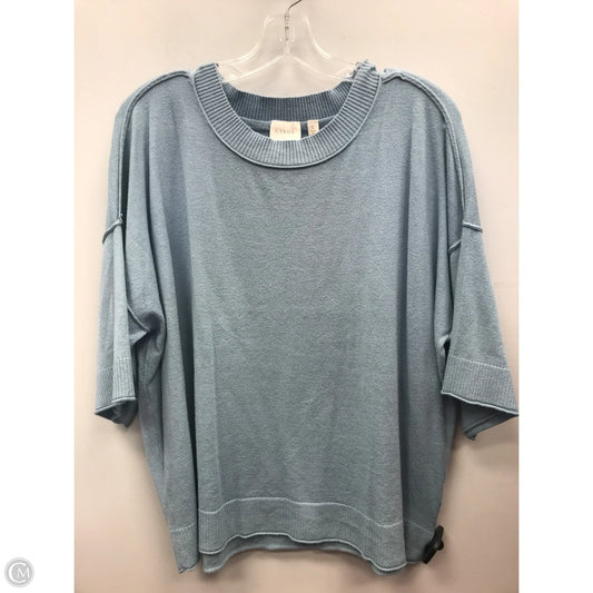 Sweater Short Sleeve By Cyrus In Blue, Size: L