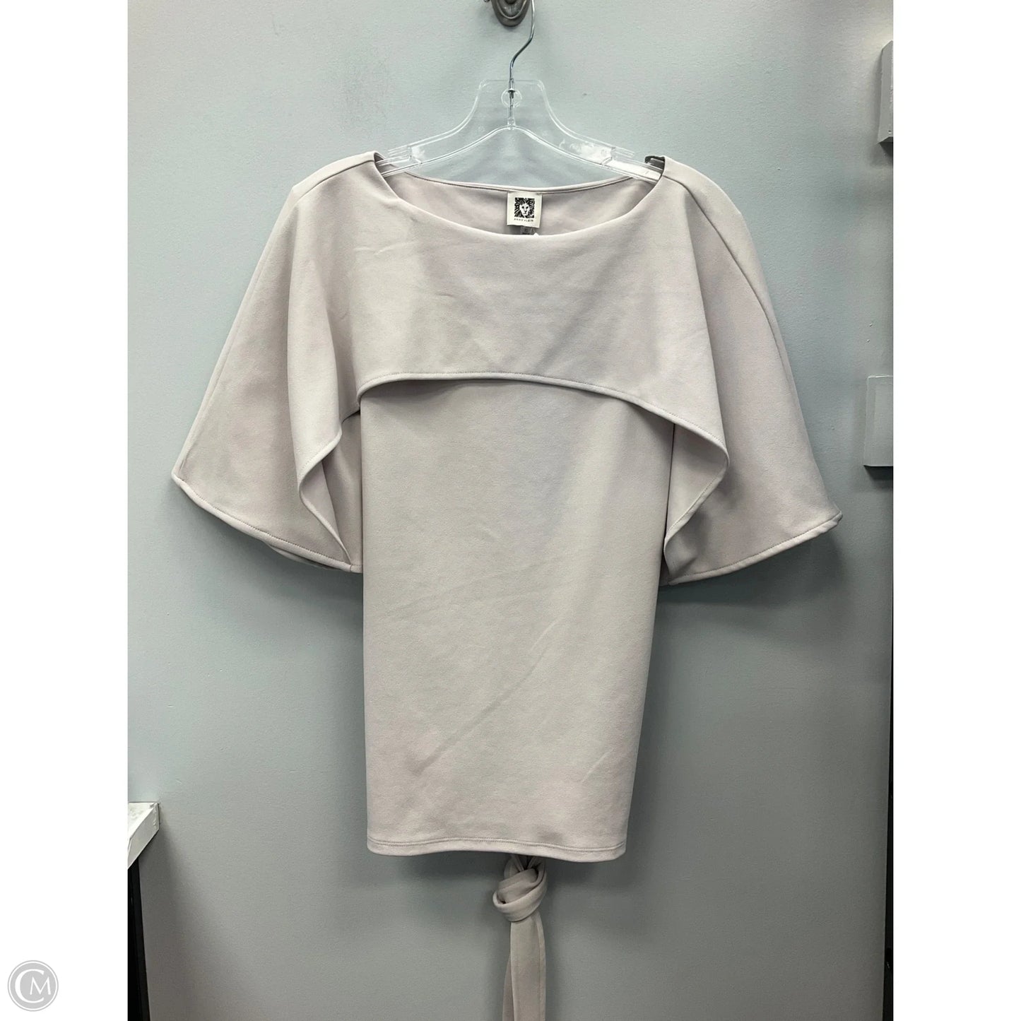 Top Short Sleeve By Anne Klein In Beige, Size: Xl