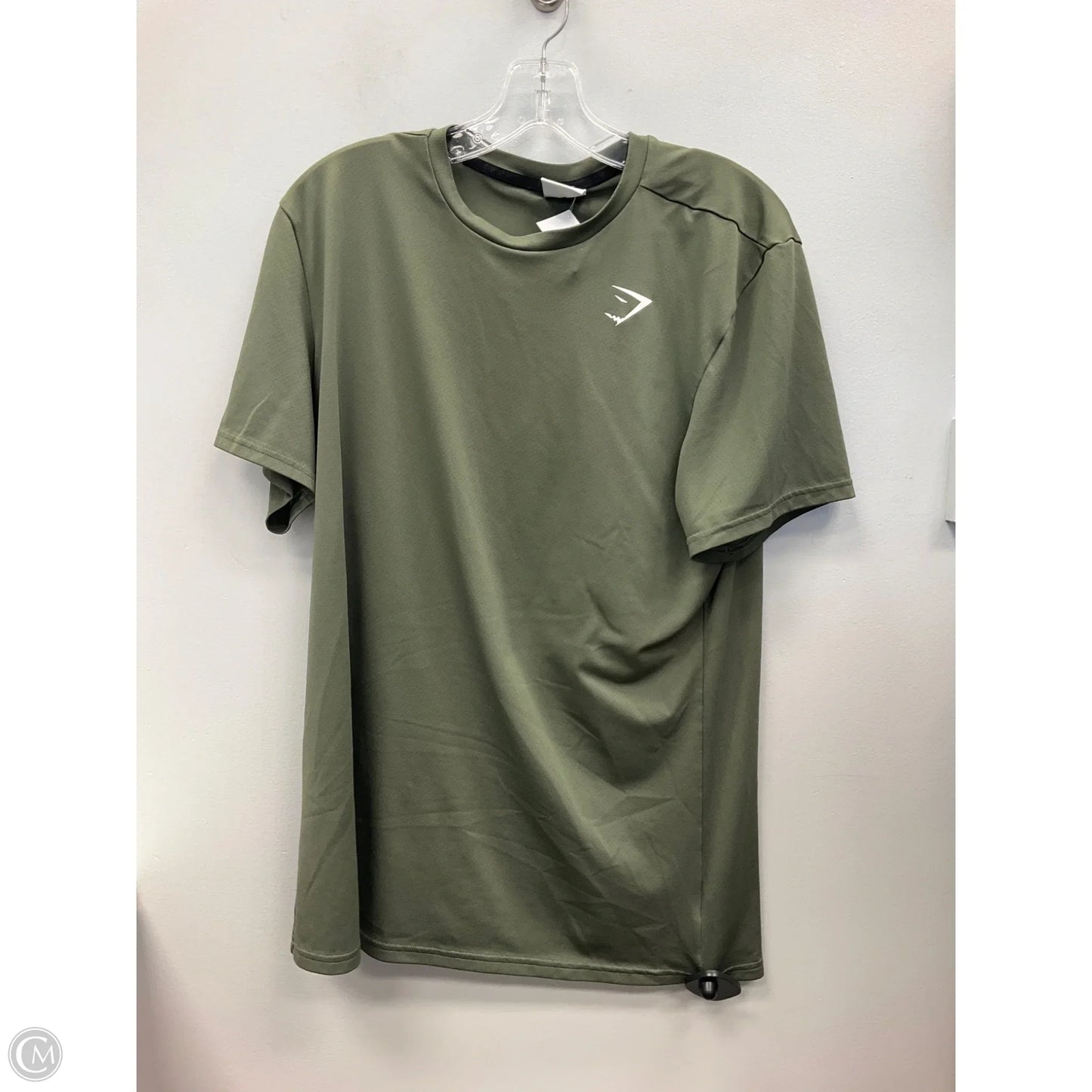 Athletic Top Short Sleeve By Gym Shark In Green, Size: L